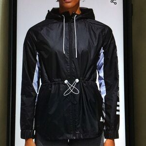 Adidas Outline Adjustable Hooded Windbreaker EUC